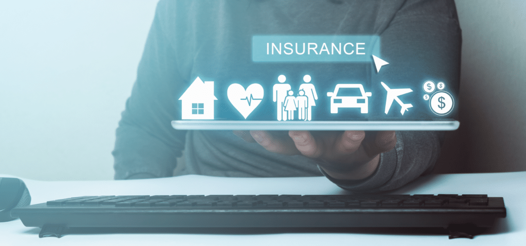 insurance industry with icons